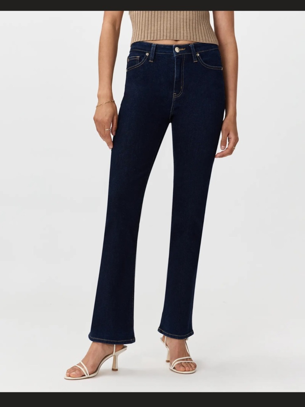 Quince Bella Stretch Kick Flare Jeans in Deep Rinse Sz 32